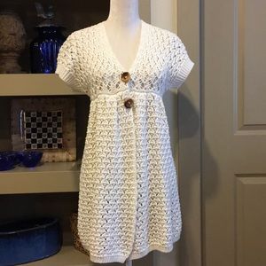 Free People Cool Cream Crocheted Layering Tunic